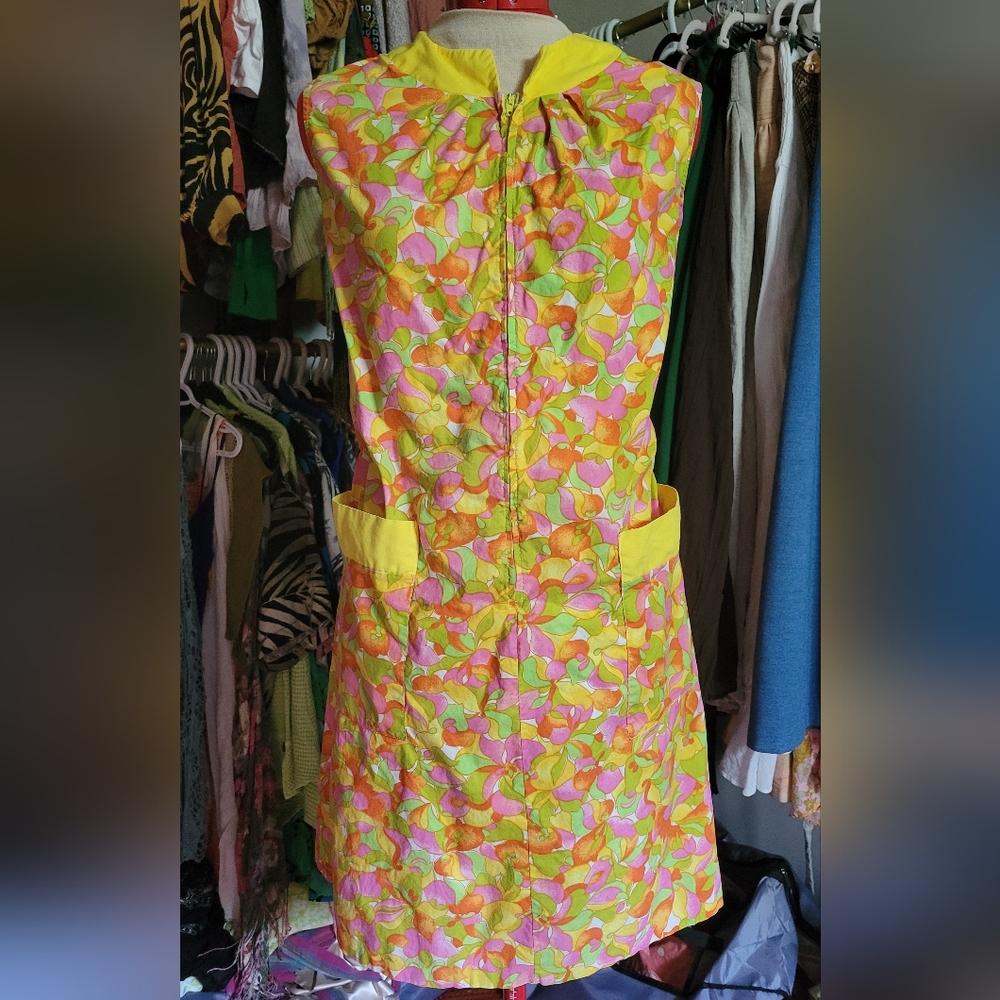 Vintage Floral Print Mini Dress